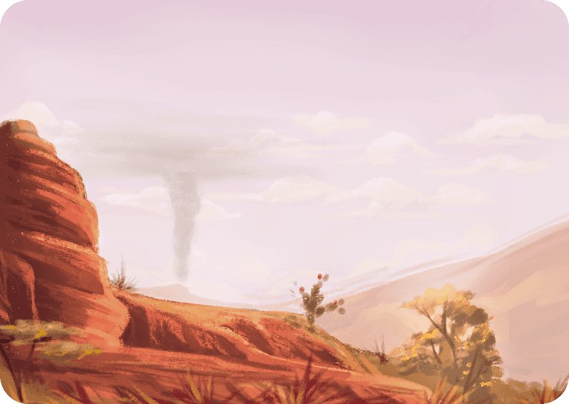 Scorched Mountain region card artwork